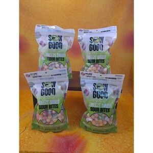 Sow Good Freeze Dried Candy, Sour Bites, 4.2oz. Bulk, Lot BB: 10/2027 Pack Of 4